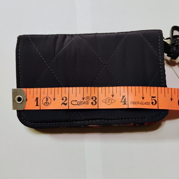 VERA BRADLEY BLUE SNAP WALLET with FLORAL INTERIOR * tiny flaw - Picture 6 of 10